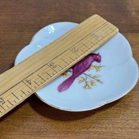 Cardinal Butter Pat Condiment Dish 4" Scallop Edge Made in Japan - Picture 5 of 5